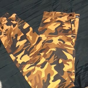 Orange Camo Cargo Pants
